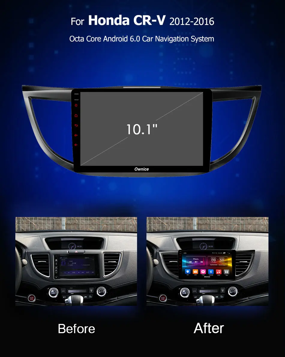 Ownice K3 K5 K6 2DIN Android 9,0 автомобильный проигрыватель с радио и GPS для Honda CRV 2012 2013 W/8 ядро 360 панорама DSP 4 аппарат не привязан к оператору сотовой связи