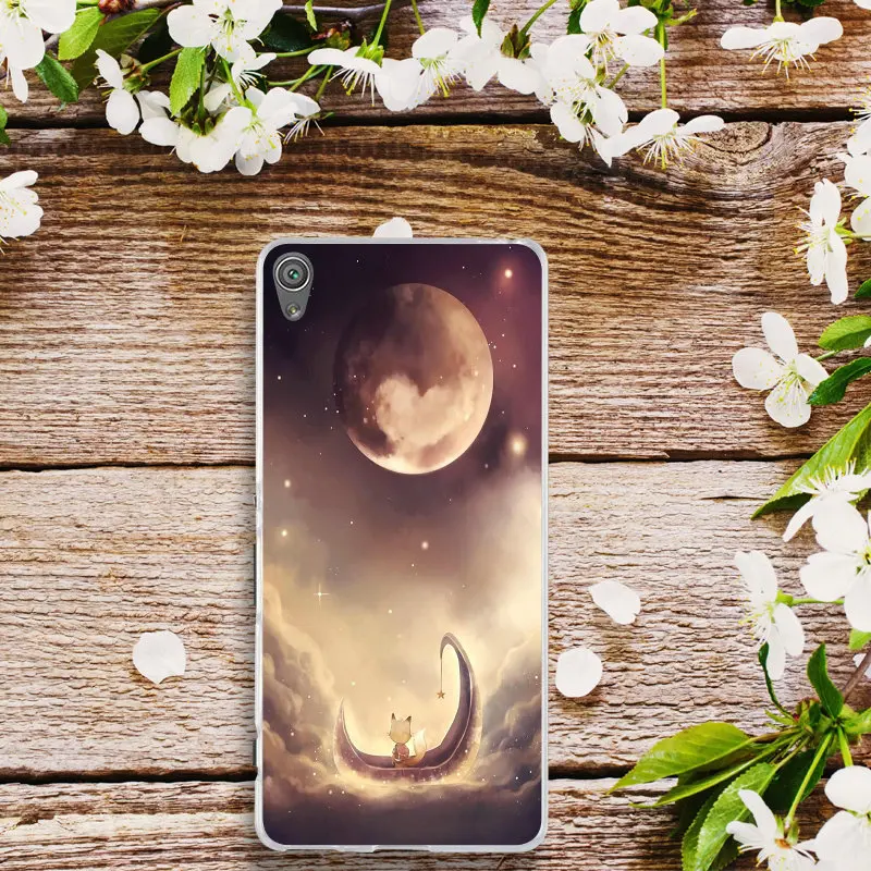Космическая планета Луна для Sony Xperia E3 E5 T3 M2 M4 M5 чехол XA; XZ Z Z1 Z2 Z3 Z4 Z5 компактный чехол для телефона из мягкого силикона ТПУ с рисунком для мобильного телефона