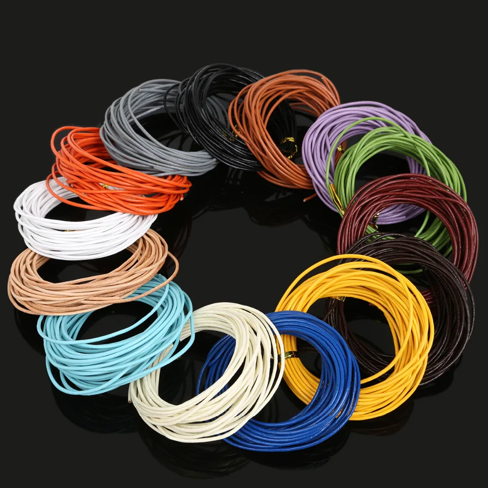 

HOT 5 Meter 1.5 MM Simulation Gorgeous Real Leather Cords Round Rope String Cord For DIY Jewelry Craft Making