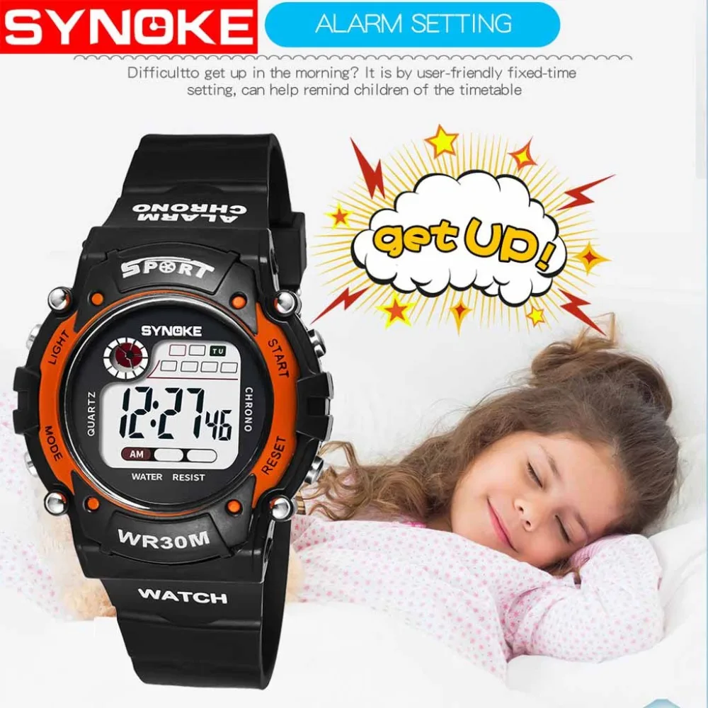 Дети часы мальчиков Цифровые часы унисекс Повседневный будильник часы милый, для маленьких мальчиков и девочек Наручные часы для