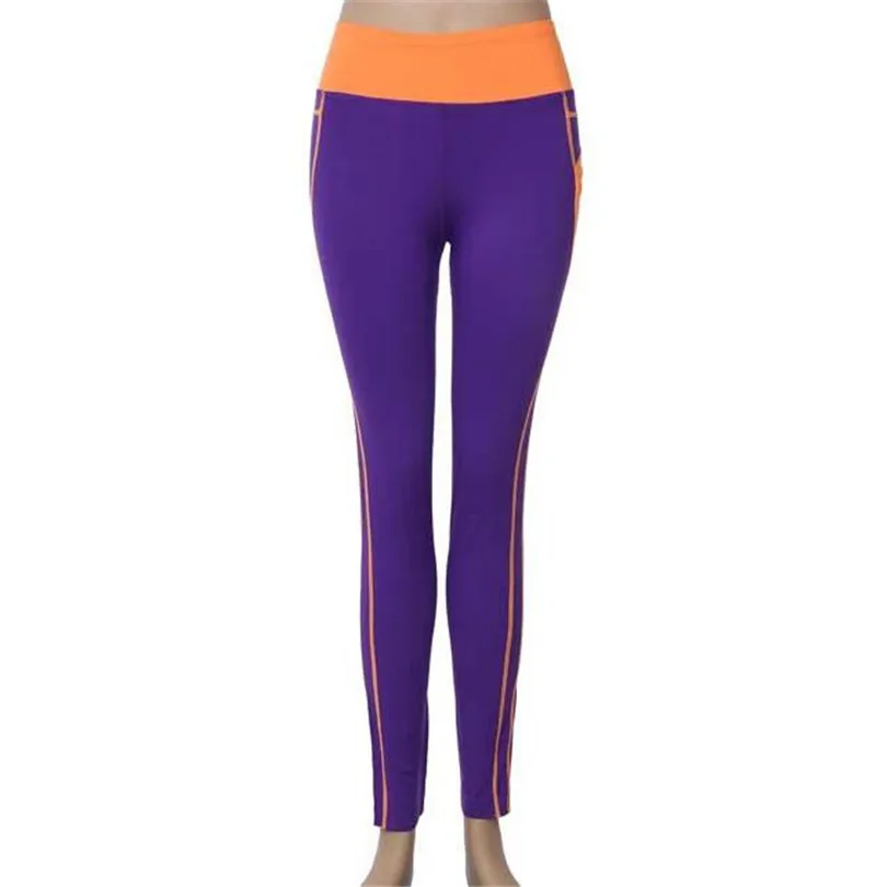 Mujeres Leggings spandex push up deportes legging bolsillo lateral elástico leggins entrenamiento ropa patchwork alta cintura