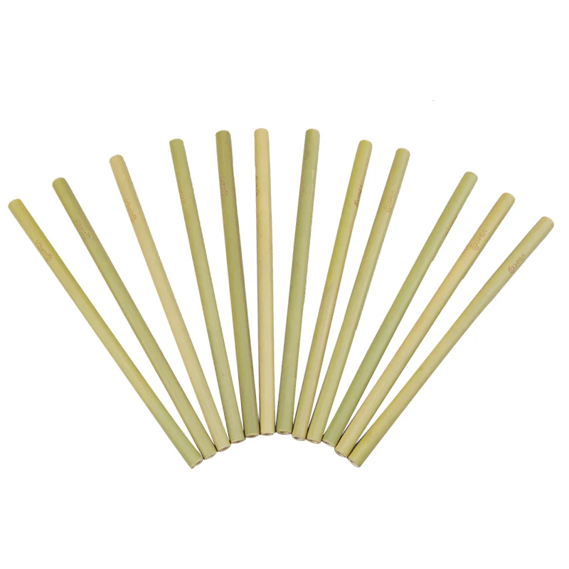 Натуральная бамбуковая Питьевая соломинка Экологичная устойчивая бамбуковая соломинки многократного использования соломинки с соломинкой очиститель льняной ткани