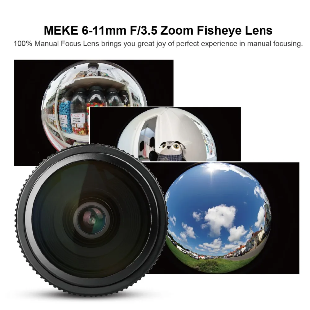 Meike 6-11 мм ультра широкий F3.5 зум Рыбий глаз объектив для всех Canon EOS EF крепление DSLR камеры с APS-C/полная рамка+ Бесплатный подарок