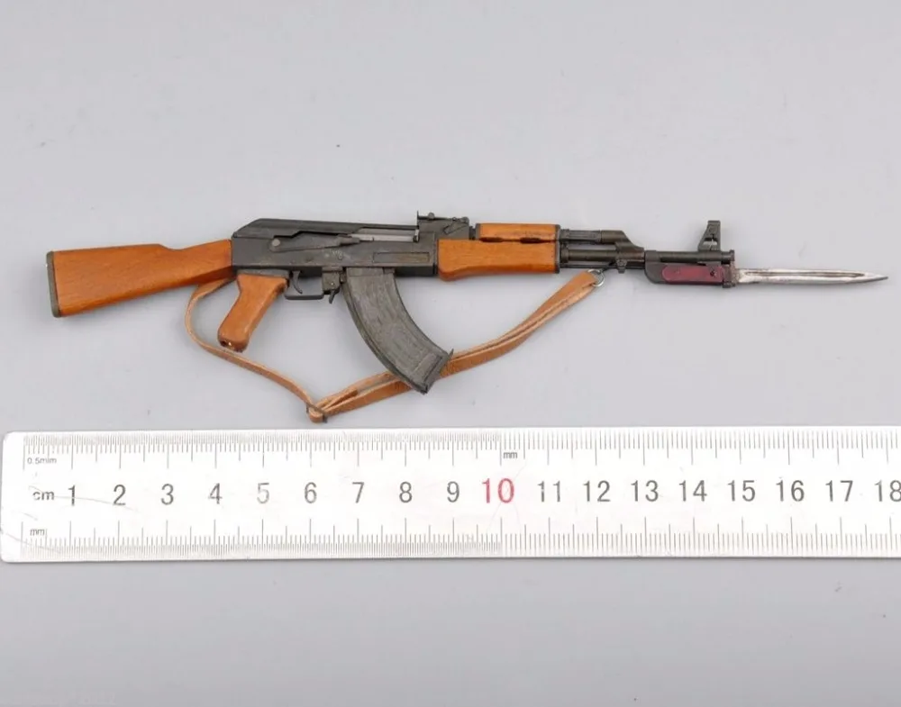 1/6 масштабная модель оружейные игрушки Металл AK47 модельный комплект с байонетом для 12 дюймов Военная фигурка солдат игрушки запчасти аксессуары