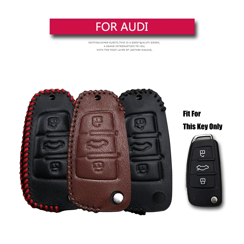 Кожаный чехол KUKAKEY для Audi C6 A7 A8 R8 A1 A3 A4 A5 Q7 A6 C5 TT S6 автомобильный держатель оболочка