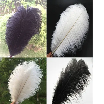 

wholesale 100PCS 12-14 Inch 30-35 cm Ostrich Feather white black Wedding choice