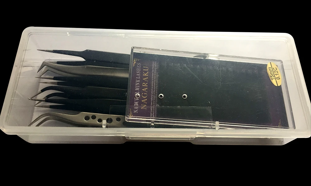 NAGARAKU инструменты для макияжа инструменты для ногтей пинцет коробка для хранения Макияж Контейнер для инструментов Пинцет контейнер для нейл-арта пластик легко брать