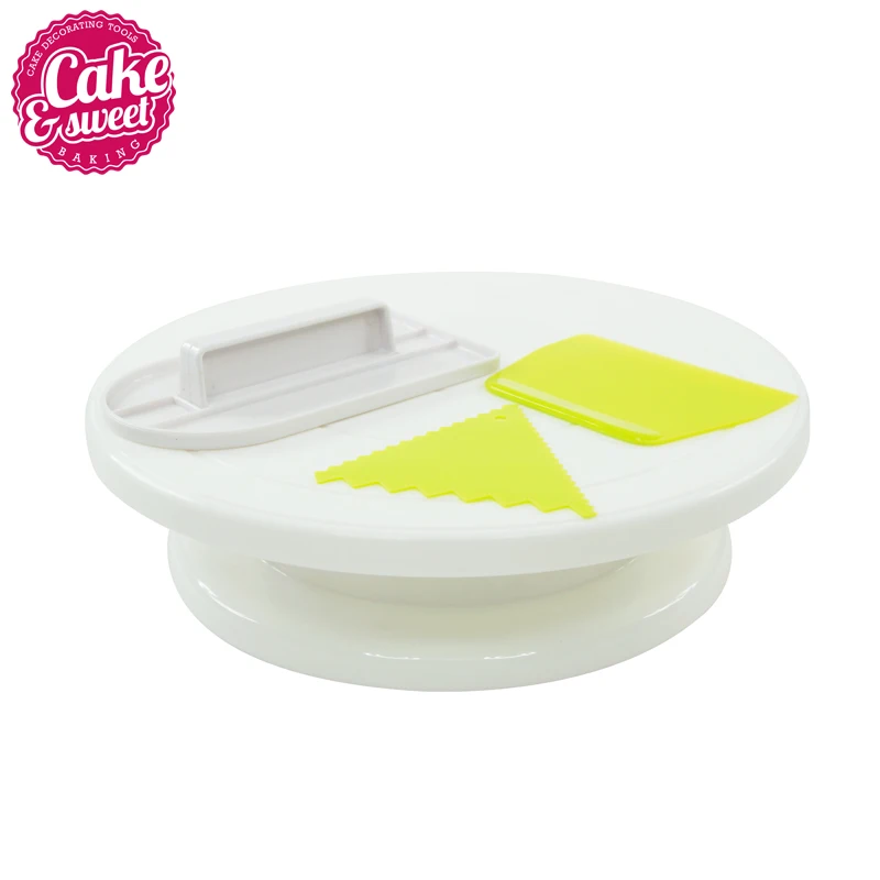  Cake Turntable Rotating Cake Decorating Turntable Stand Kitchen Display Stand Cake Swivel Plate Rev