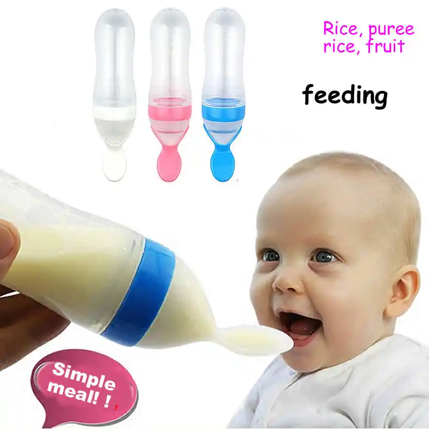 Feeding Spoon Baby Necessities feeder bottle Silicone Baby Spoon Feeding Rice Cereal Bottle Baby Feeding Spoons Wholesale 2016|feeding spoon|silicone baby spoonbaby feeding spoons - AliExpress