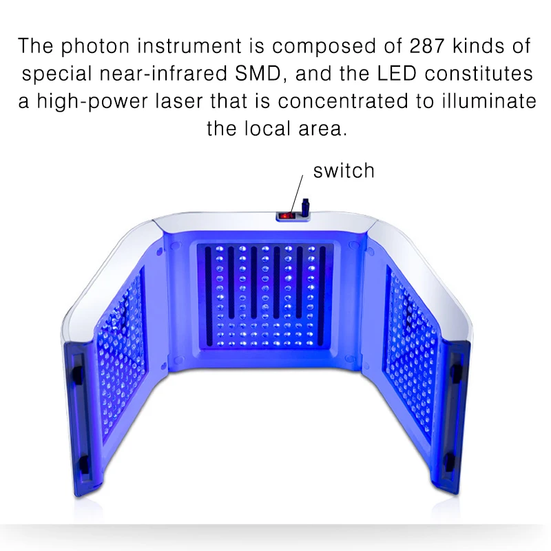  Detachable 7 Color LED Photon Spectromete Skin Rejuvenation Acne Remover Anti-wrinkle Facial Machin - 33038923615