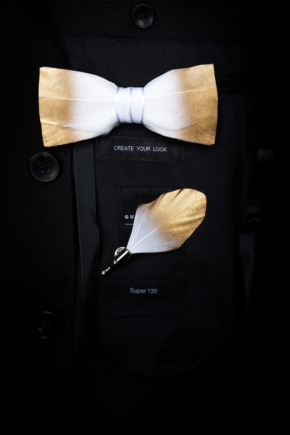 Collier Idyllia Lilia, Papillon, Blanc, Placage De Ton Or