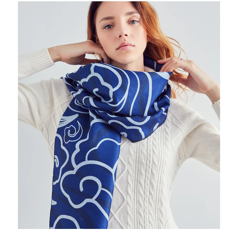 [VIANOSI] дизайн, бандана, зимний шарф, женские шали, плотные теплые шарфы, шерстяной брендовый шарф, женская накидка, с принтом, хиджаб
