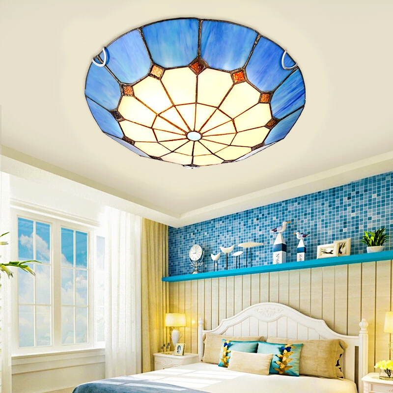 Средиземноморский Морской светодиодный потолочный светильник s для гостиной спальни столовой комнатная потолочная лампа светильник ing светильник