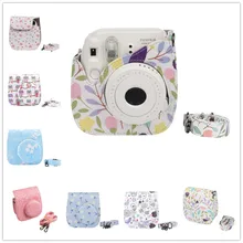 Fujifilm instax mini camera Case – Pu Leather Instax Mini 8 /Newest Mini 9 Camera Bag Case with Shoulder Strap Pocket