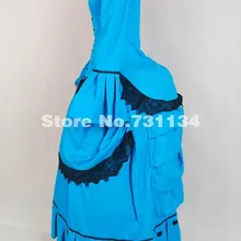 Изготовленный На Заказ Благородный синий благородный винтажный 1800 s средневековый Готический Ренессанс викторианское бальное платье Marie платье Антуанетты вечерние платья