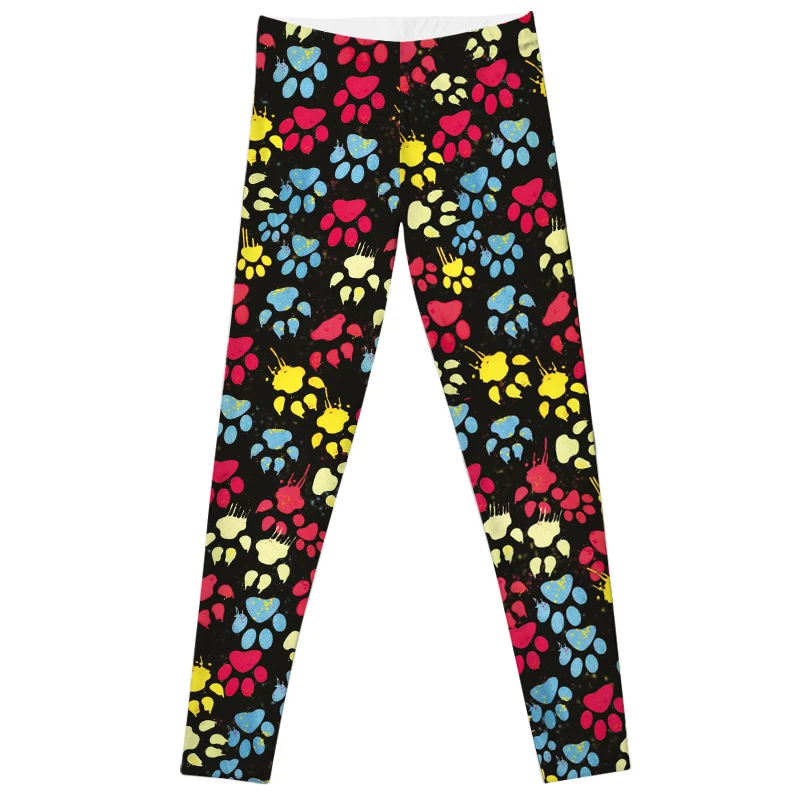 CANDICE ELSA women leggings elastic fitness legging dog