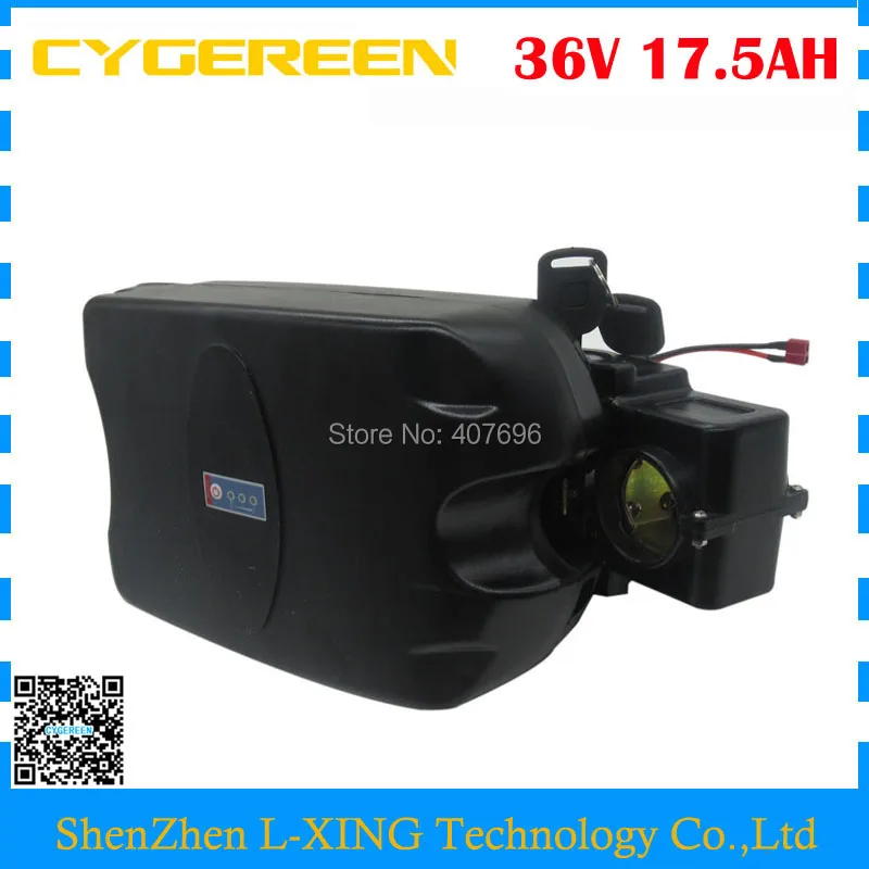 

Free customs duty 1000W 36V Electric Bike battery 36V 17.5AH Lithium battery use 3500MAH GA cell 30A BMS with 42V 2A Charger