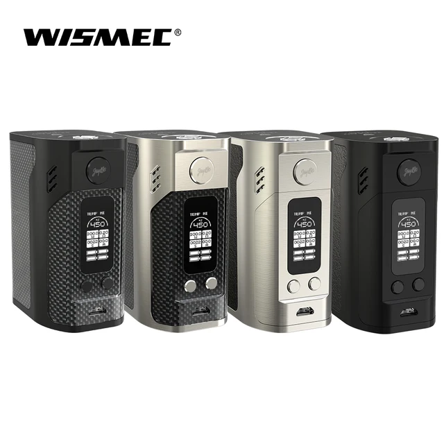 Оригинальный Wismec Рел RX300 модель TC Box 300 Вт Максимальная Выход использует четыре 18650 ячеек VW/TC-Ni/TC-Ti/TC-SS/TCR режим электронной сигареты vape