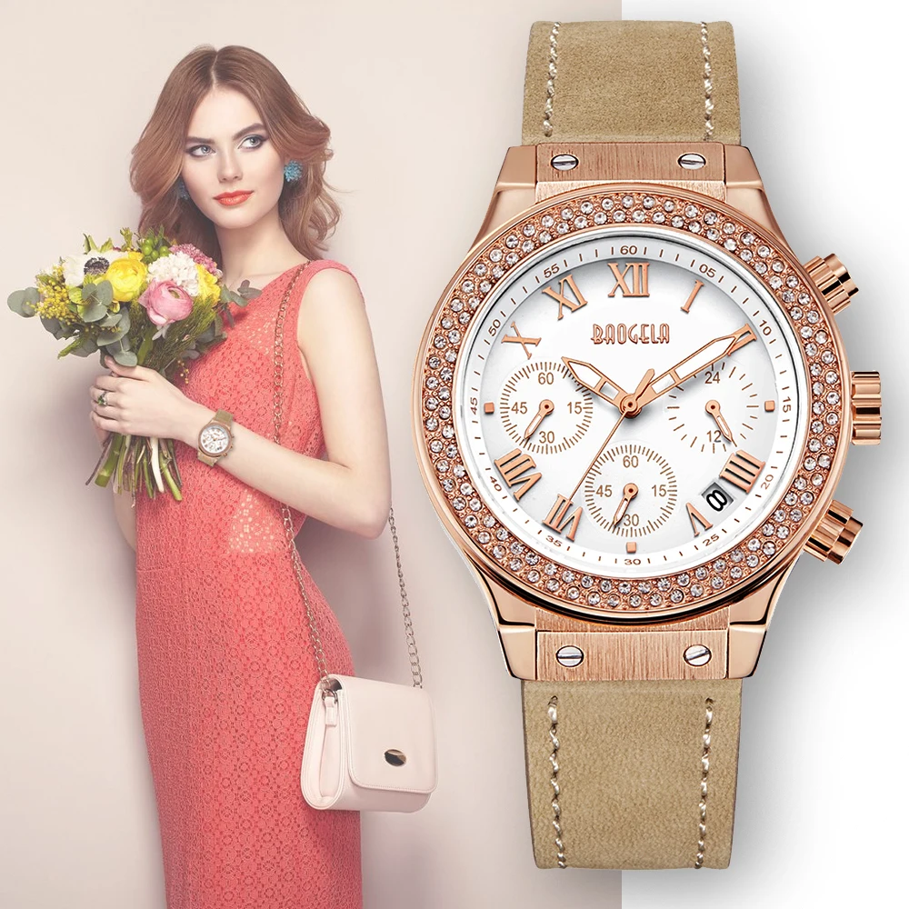 

Fashion Chronograph Women Bracelet Watches Top Brand Luxury Ladies Quartz Watch Clock Lovers Sport Wristwatches Relogio Feminino