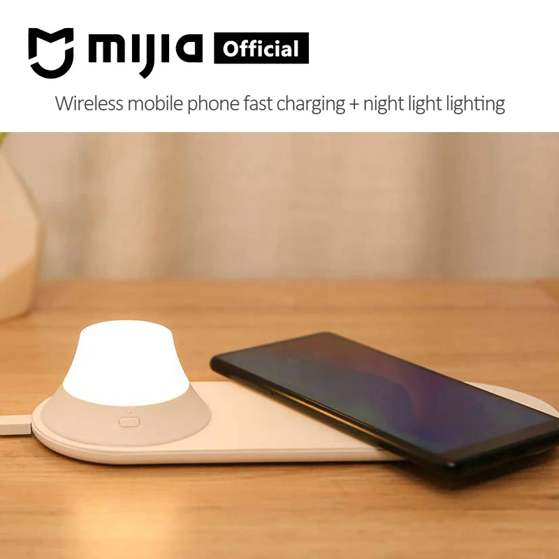 

Xiaomi Yeelight Fast Wireless Charger with LED Night Light Magnetic Attraction Charging For iPhones Samsung Huawei Xiaomi phones