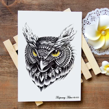 

Waterproof Temporary Tattoos Stickers Owl Arm Tattoo Flash Water Transfer Tattoos fake tattoos for women men #655
