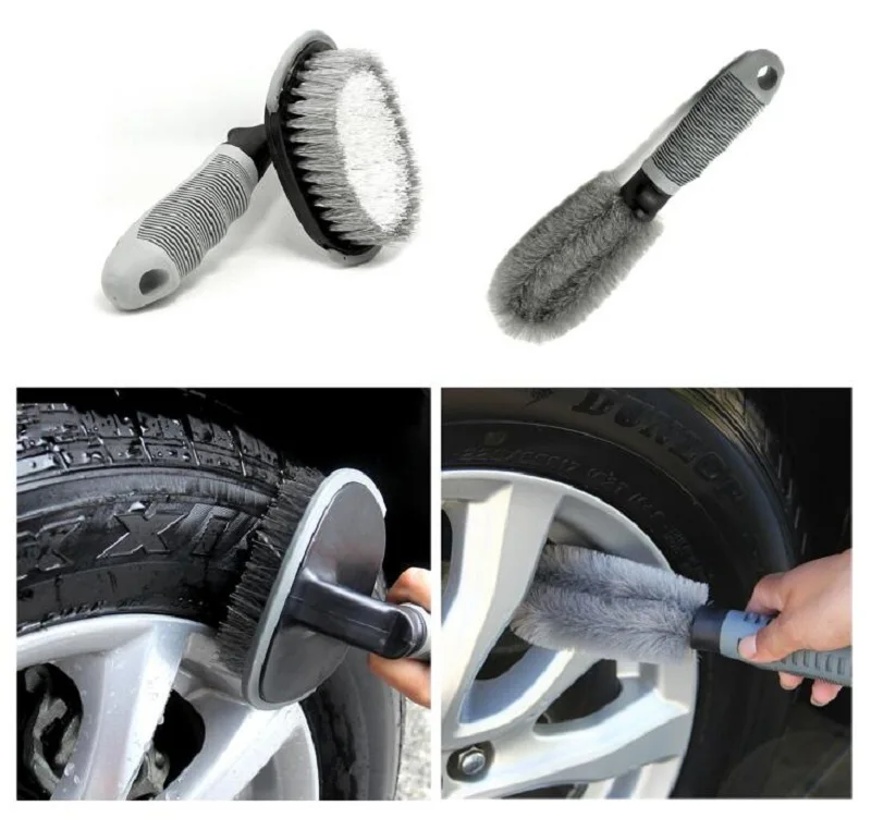 

1 PCS Tire brush Car Truck Motorcycle Bicycle Washing Cleaning tool Wheel Tire Rim Scrub Brush Car Brush Tool