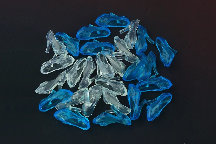 Doll Shoes Crystal Blue For Barbie Cinderella