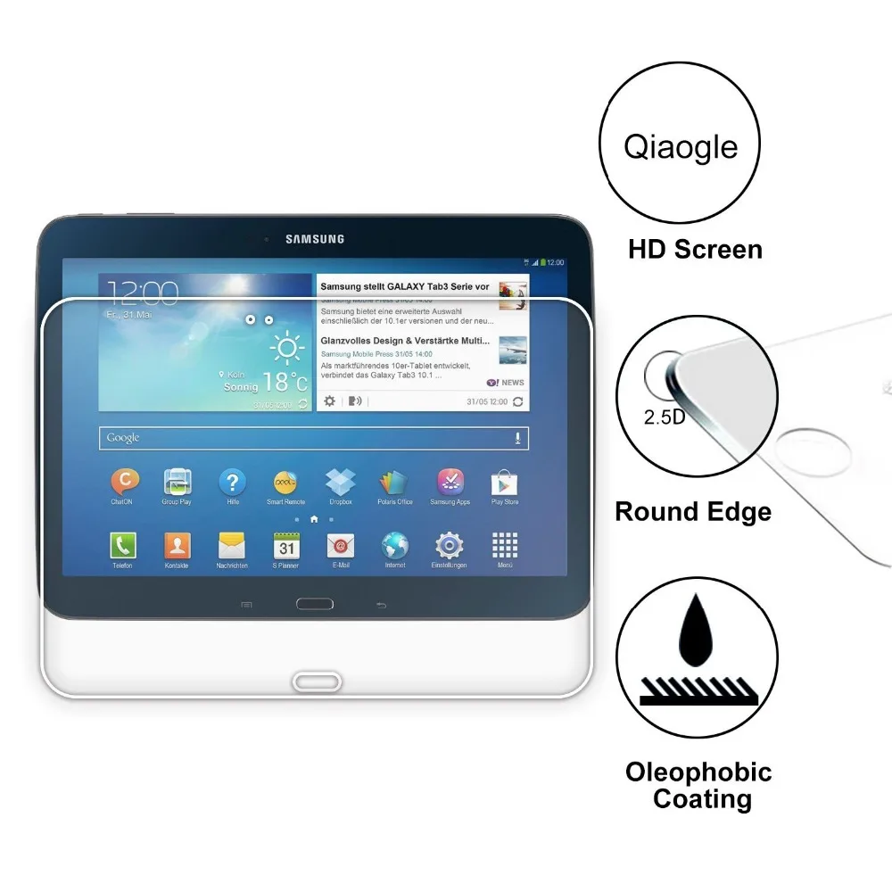 Закаленное стекло премиум класса 9H 0 3 мм для Samsung Galaxy Tab 10 1 P5200/P5220 P5210 прозрачная