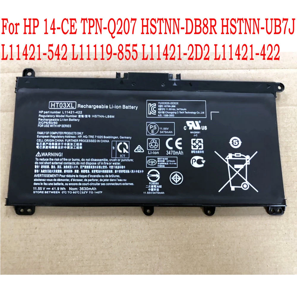 Original 41 9wh Ht03xl Laptop Battery For Hp 14 Ce Tpn Q207 Hstnn Db8r Hstnn Ub7j L11421 542 L11119 855 L11421 2d2 L11421 422 Laptop Batteries Aliexpress