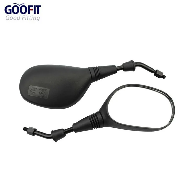 GOOFIT 10 мм черное пластиковое зеркало заднего вида для 50cc 70cc 90cc 110cc 125cc 150cc 200cc 250cc ATV