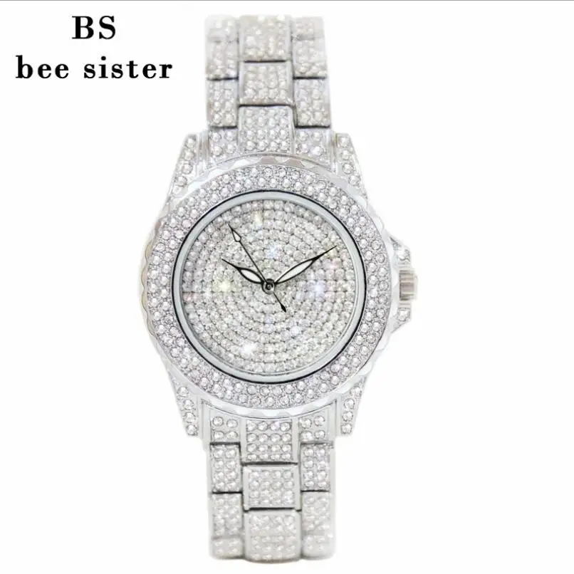 

Hot 2016 New Fashion Top Quality Austrian Crystal Luxury Women Rhinestone Watch Woman Dress Watches Female Gift Watch Drop Ship