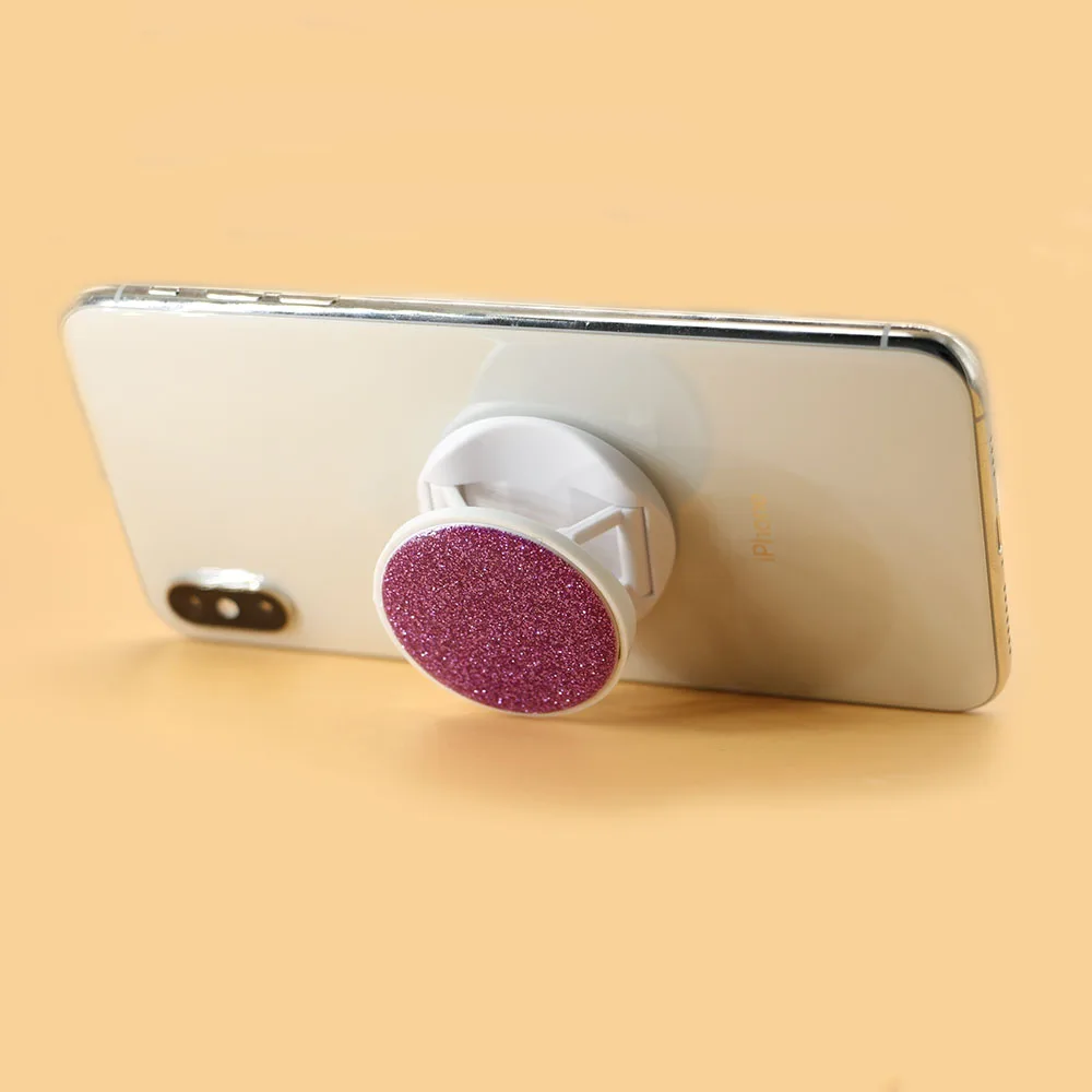 Pozzolanas Car Phone Holder Telescopic Bracket Ring Buckle For Iphone Xiaomi Samsung Phone Bracket Sequin Support Smartphone