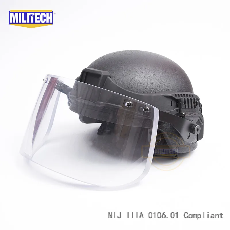 MILITECH NIJ IIIA 3A Тактический пуленепробиваемый козырек для шлема баллистический