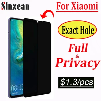 

20pcs 2.5D Full Cover EXACT HOLE Privacy Tempered Glass For Xiaomi Play/mix 3/redmi 6 pro/5 Plus Anti Peep Screen Protector