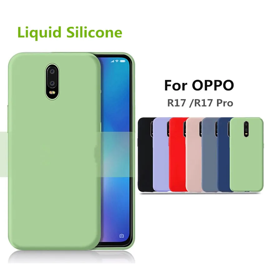 Для OPPO R17 Pro Чехол с защитой от отпечатков пальцев мягкий жидкий силикон ультра