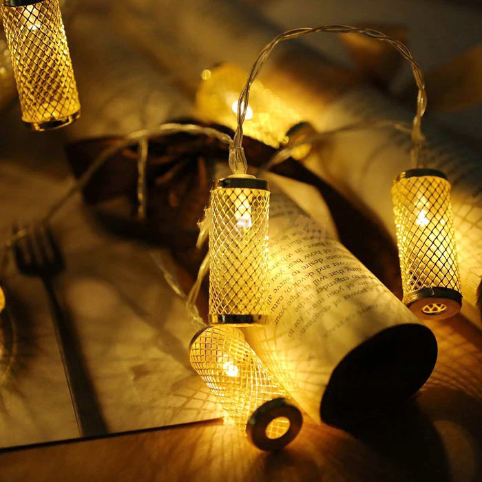 20Led Fairy Gold Firecrackers lantern Battery Operated String Lights 3M