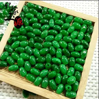 

Dry green Iron Longsheng Emerald DIY Road Pass accessories scattered beads natural a goods emerald full green ova free shipping