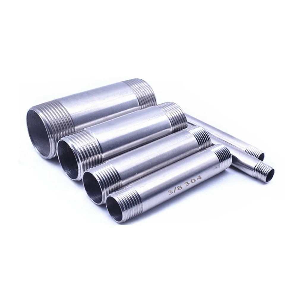 

Water connection 1/8" 1/4" 3/8" 1/2" 3/4" 1" 1-1/4" 1-1/2" Male X Male Threaded Pipe Fittings Stainless Steel SS304 100mm Length