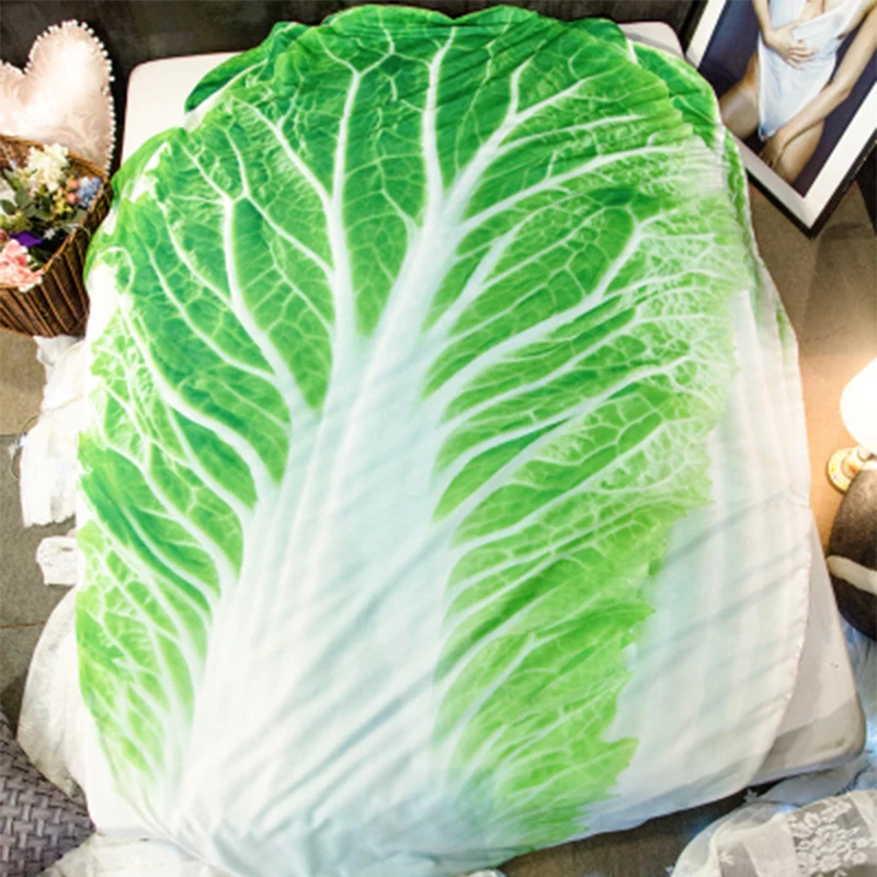 

Vegetables Print Anime Quilt Blanket Kids Back To School Adults Bed Soft Microfiber Thin Blanket Cotton King Size Covered Quilt