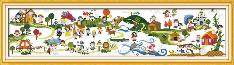 

Children's playground counted printed on fabric DMC 14CT 11CT Cross Stitch kitsembroidery needlework Sets Home Decor