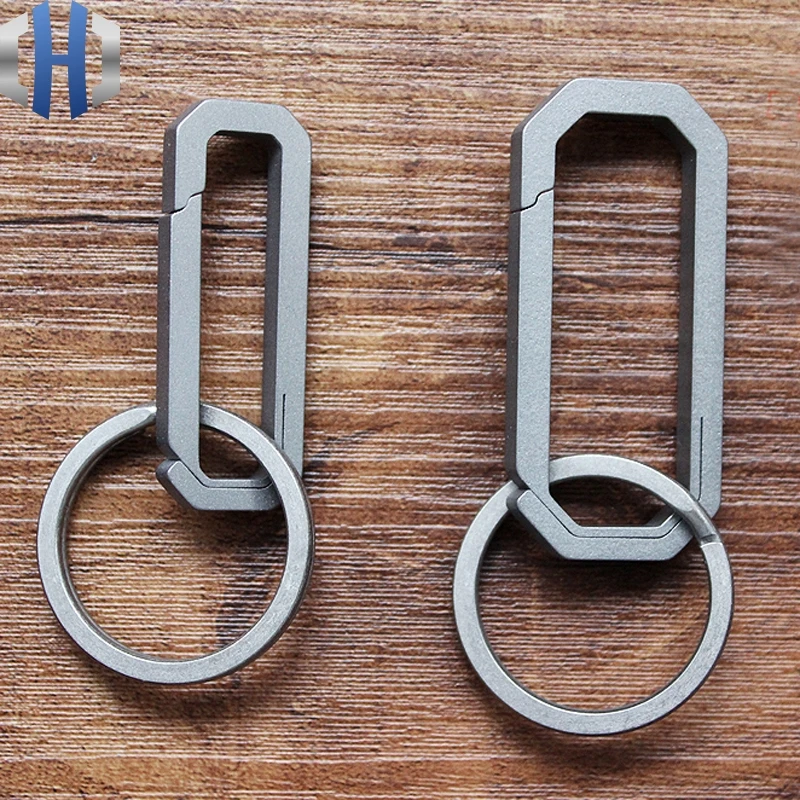 

S/L Titanium Alloy Key Ring Hung Buckle Outdoor EDC Tool Keychain Pocket Titanium Buckle