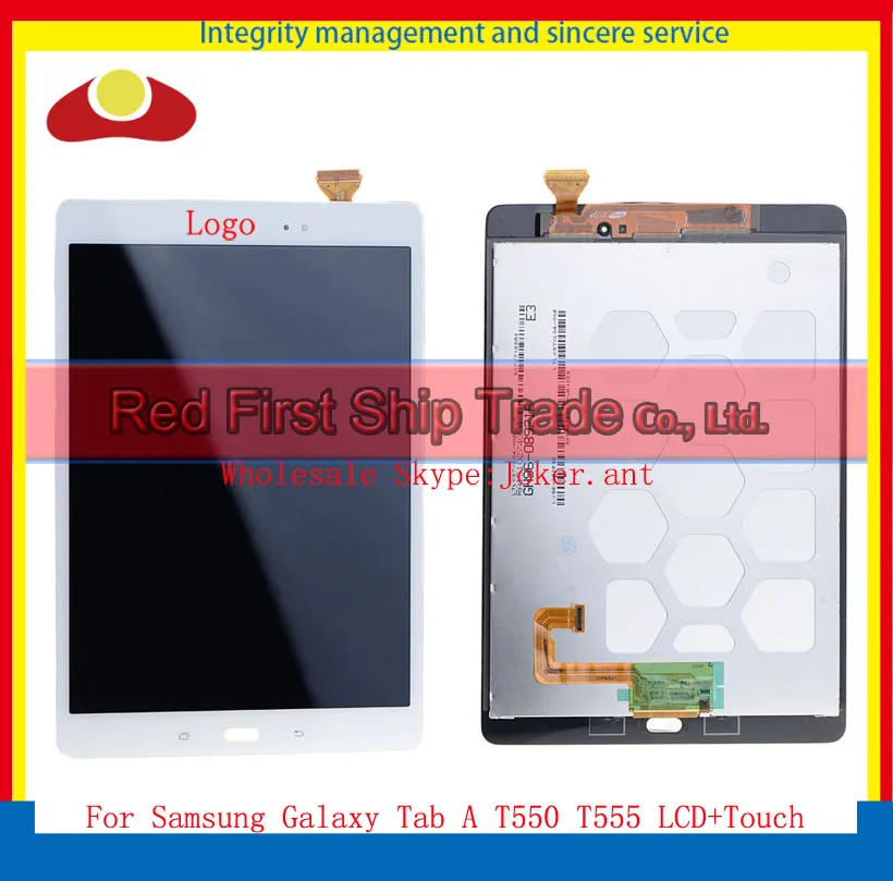 

High Quality 9.7" For Samsung Galaxy Tab A T550 T555 Touch Screen Digitizer Sensor+LCD Display Assembly Complete Black White