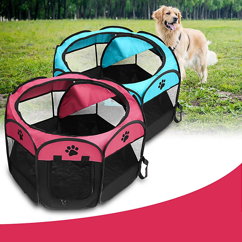 Folding Portable Doggie Play Tent Small Puppy Dog Cat Pet Travel