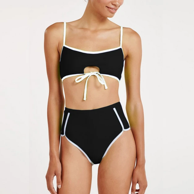 Two Piece Sexy Bandage Swimsuit Swimwear Summer Bathing Bikini Monokini Suit High Waist Beach Holiday Bottoms Triangle 2019 | Женская