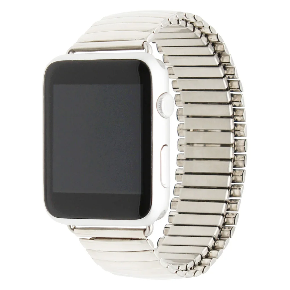 Гибкий ремешок из нержавеющей стали для iWatch Apple Watch Series 5 4 3 2 1 38 мм 40 мм 42 мм 44 мм эластичный ремешок на запястье браслет