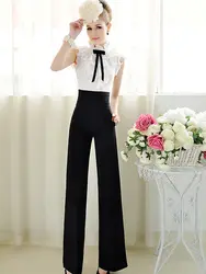 2018 весенние элегантные женские мотобрюки модные женские брюки с широкими штанинами повседневное высокая Талия Длинные брюки для девочек