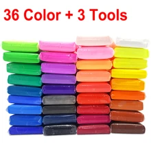 36 цветов, легкая мягкая глина, сделай сам, игрушки для детей, развивающий, сухой на воздухе, полимерный пластилин, безопасный, красочный, легкая глиняная игрушка, подарок для детей
