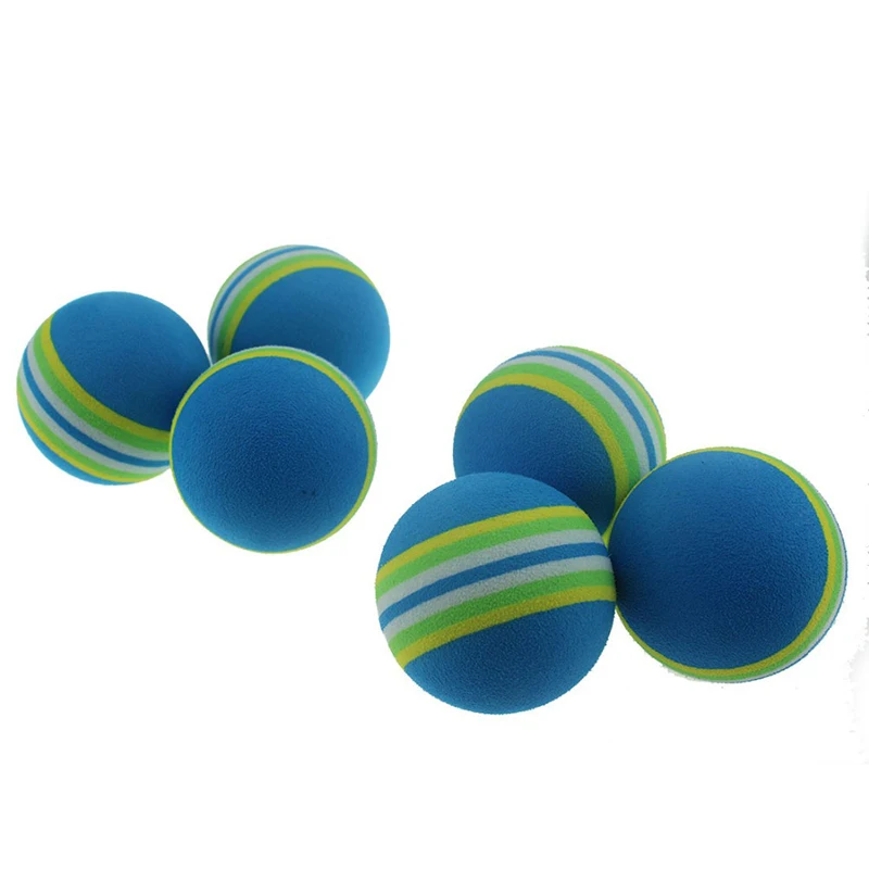10 шт Синий Полосатый Крытый мяч для гольфа мягкий мяч для игры в гольф тренировочный мяч эластичный поролон губка для гольфа резиновые шарики