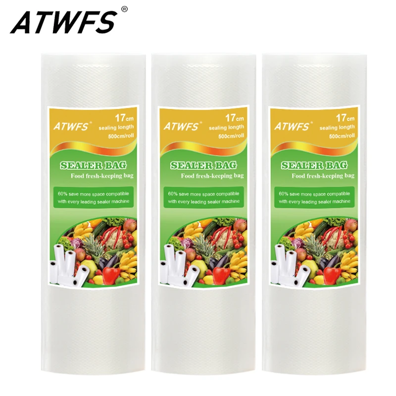 Buy ATWFS 17CMx500CM/Rolls Vacuum Packaging Rolls Food