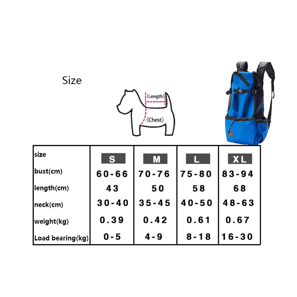 Online Bolsa de transporte perro transpirable para perros grandes Golden Retriever mochila con bulldog ajustable bolsas de viaje para perros grandes productos para mascotas
